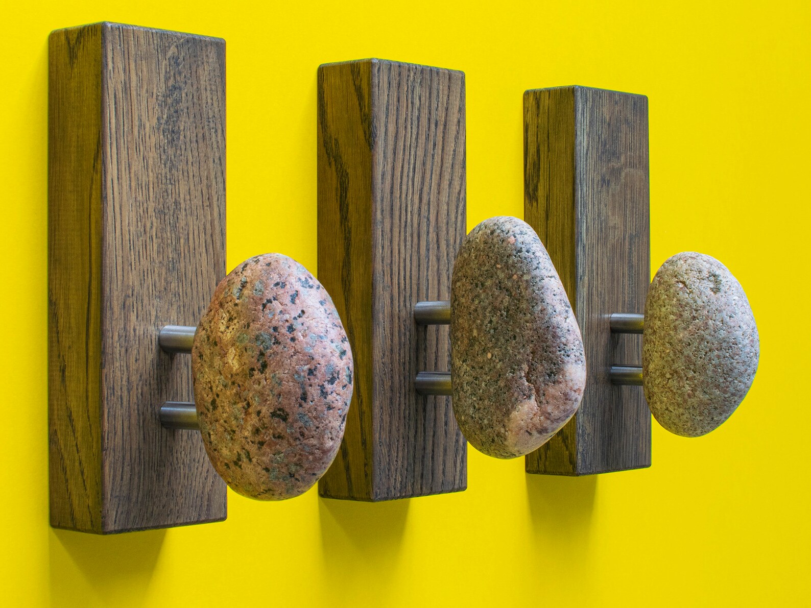 Bathroom Stone Hooks and Robe Hangers 3 PCS - Wall Coat Racks With ...