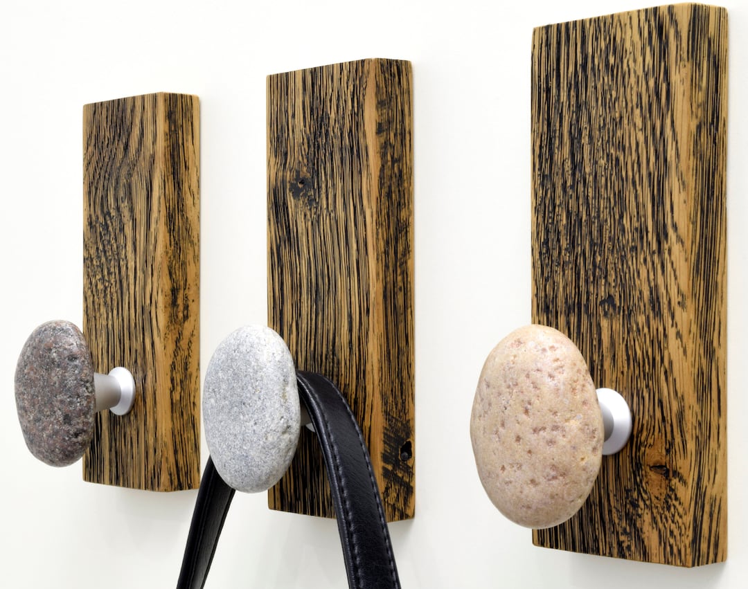 Unique Oak Wood Towel Hooks and Holders. Natural Coast Sea Etsy