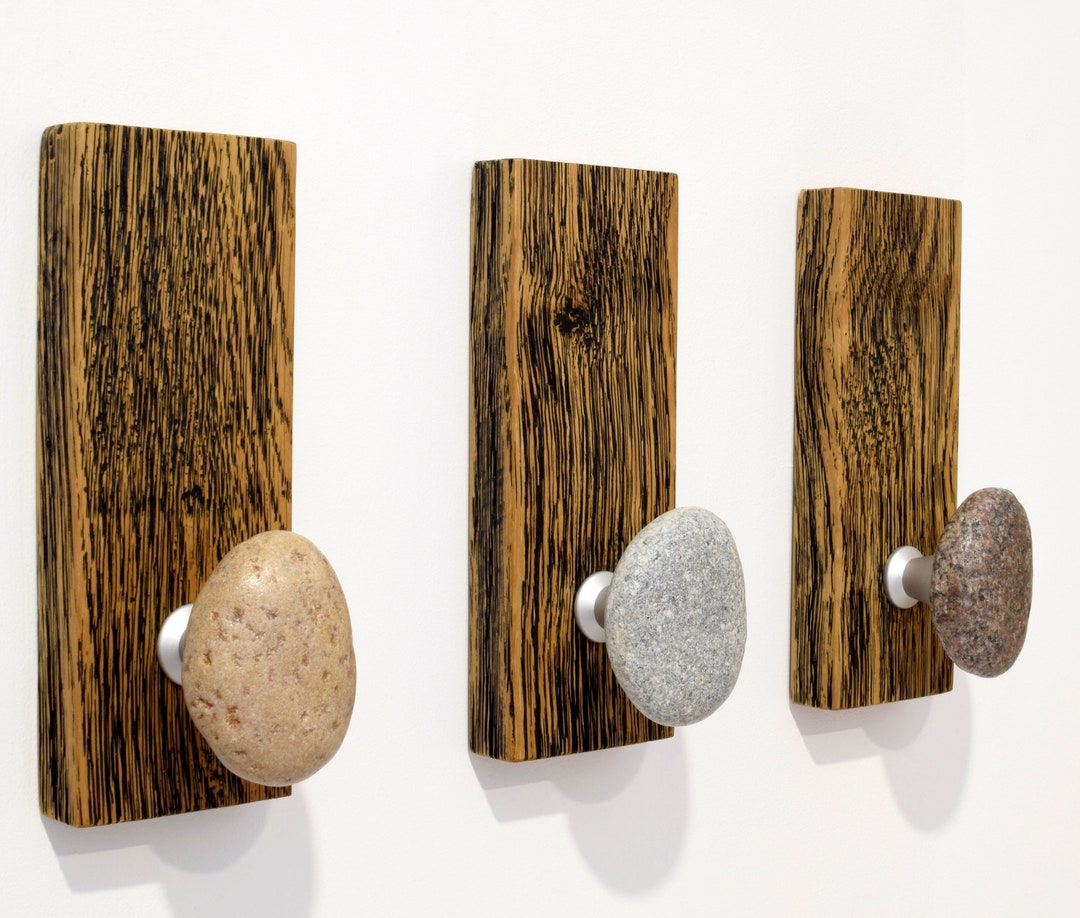 Rock Coat Racks Beach Stone Coat Rack. Natural Sea Stone Wall Hangers. Bathroom Wall ...