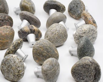 Sea Stone Knob pull handles, Coastal Cabinet Hardware
