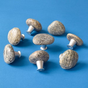 Stone Cabinet Knobs, Rock Knobs, Stone Pulls, Stone Knobs for Cabinets,Stone Drawer Pulls, Stone Drawer Handles, Stone Door Knob, Sea stone handle set, Baltic sea stones for cabinets and drawers. Fancy kitchen handles.
