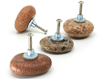 Strand Stein Schrank Knopf, rustikale Küsten Dekor