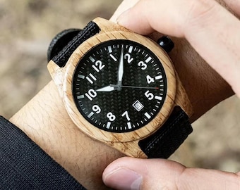 Personalized Wedding Gift Watch, Custom Engraved Wooden Watch for Him, Groomsmen Watch Gift, Unique Wedding Gift for Men, Wood Watch Gift