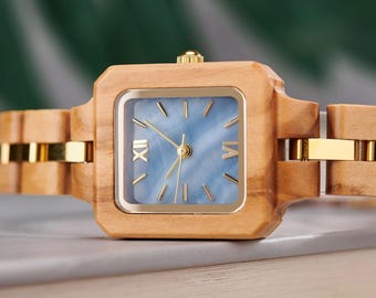 Bridesmaid Gift Watch - Personalized Bridesmaid Gift Wedding - Custom Women's Wood Watch