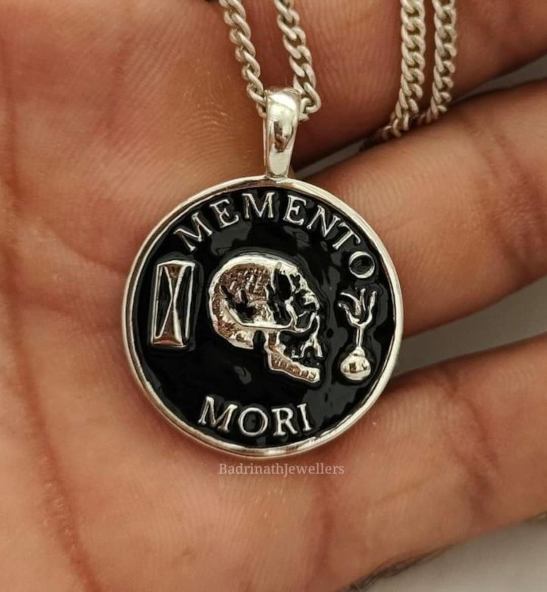925 Sterling Silver Skull Memento Mori Necklace: Amor Fati Pendant,mori ...
