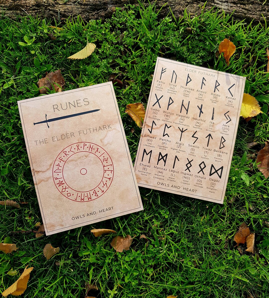 Rune Guide Elder Futhark Runes Guide Sheet Scandinavian Runes Rune 