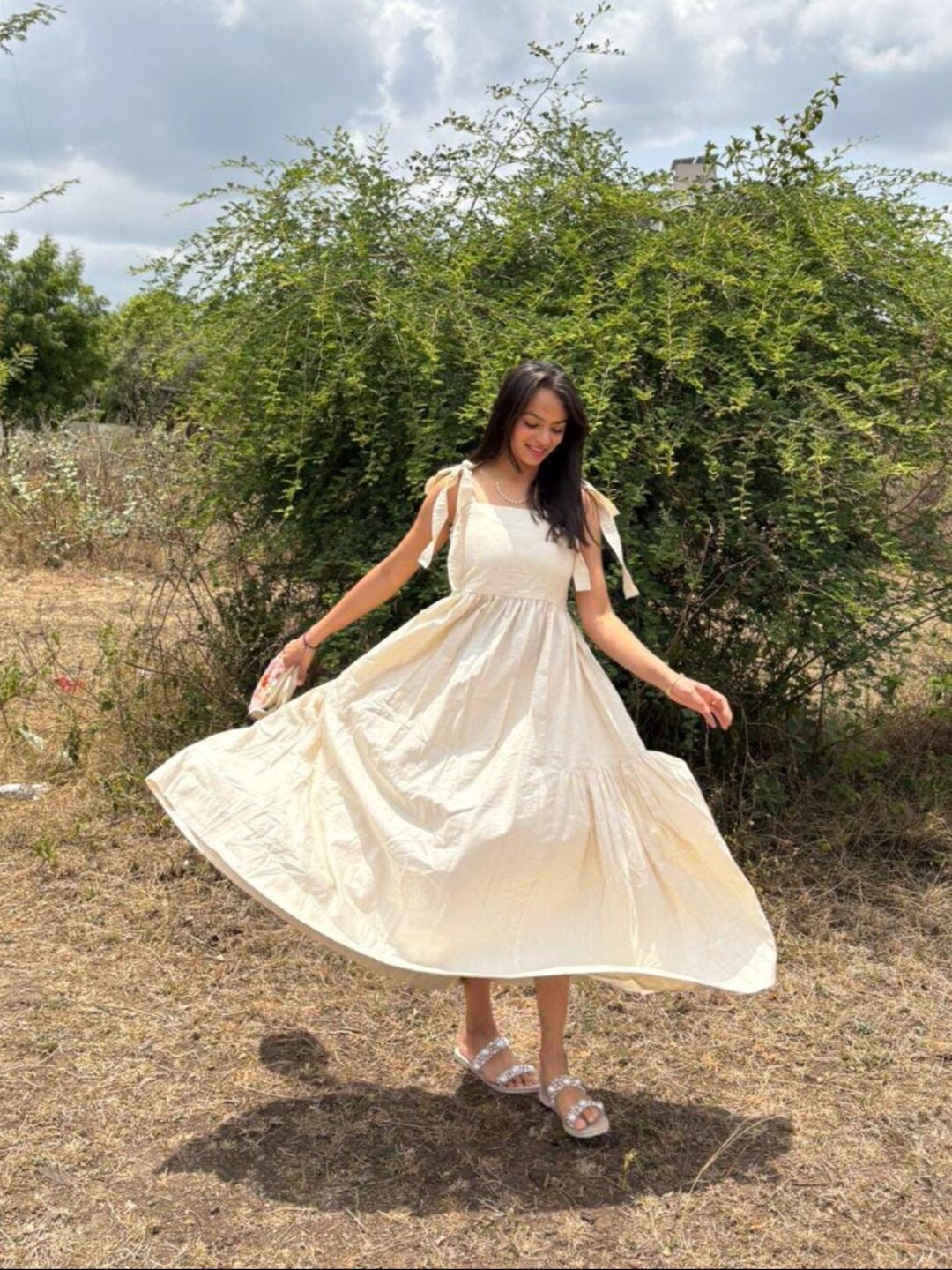 Set of 6 Desert Dust Cotton Maxi Dress (S,M,L)