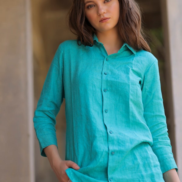 Ladies Linen Printed Blouse main image 1