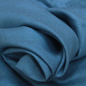 Blue Linen Fabric, Linen By Meter, Linen Remnants, Linen Blend Fabric, Handmade Linen, Washed Linen Fabric, Soft Linen, Premium Linen Fabric