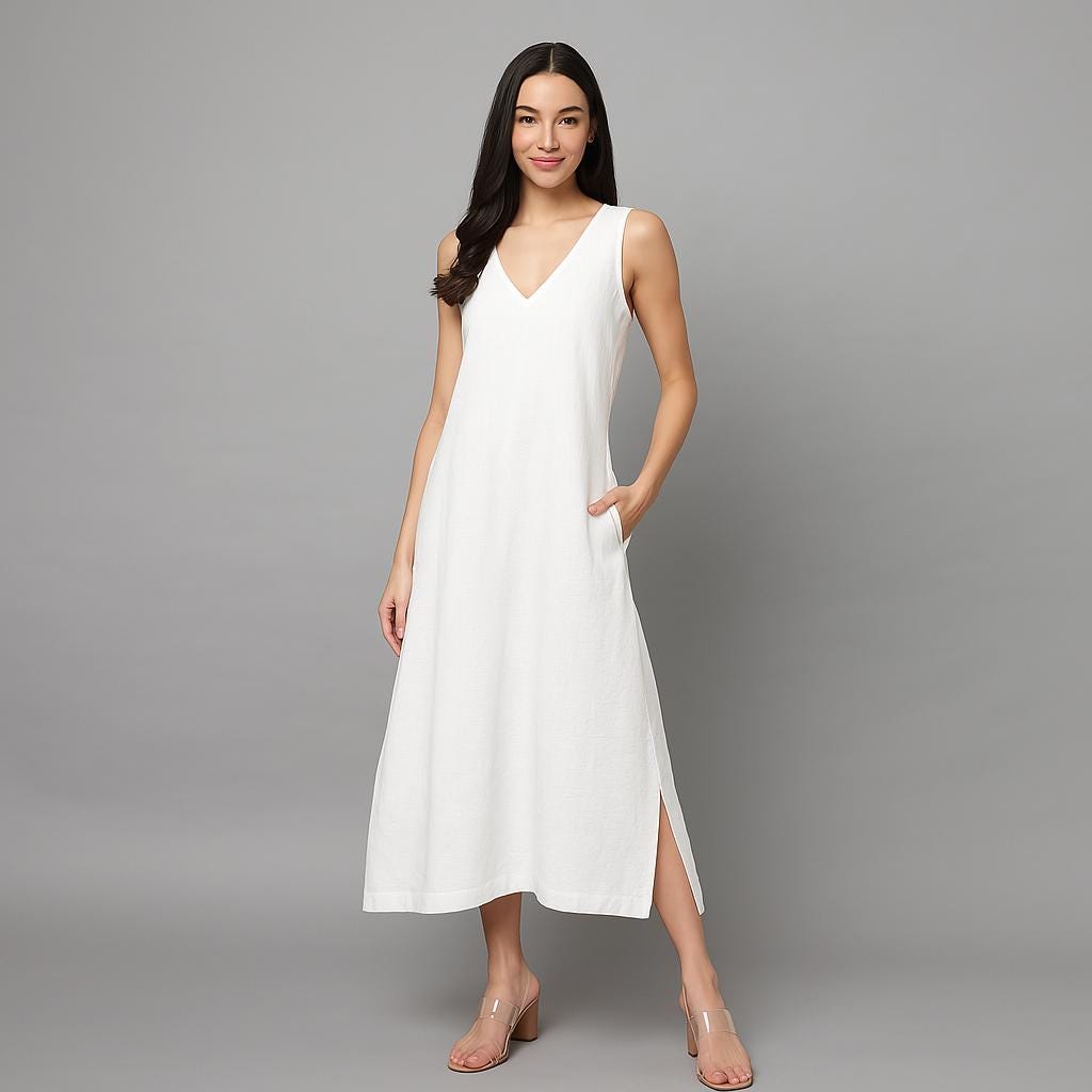 chinese dress ladies Stonewashed Linen Women Dress Lucia