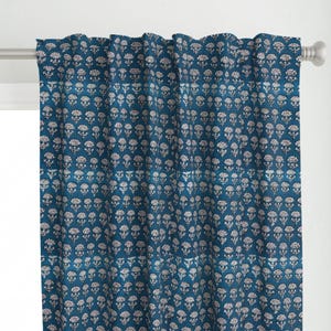 Blue and White Colour Hand Block Print Curtain & Drapes, Pure Cotton Fabric