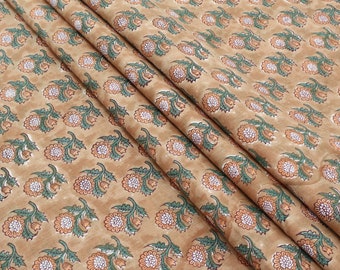 100% Soft Cotton Mughal Print, Indian Hand Block Print Fabric,  Fabric Swatches, Fabric Sample, Upholstery Sofa Cover, Vegetable Dye Fabric