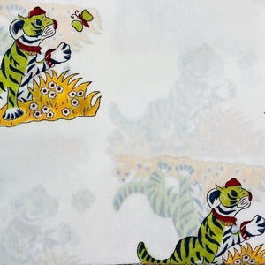 White and Green colour floral hand block print pure Indian cotton fabric by the yard, fabric by the meter, handstamped
