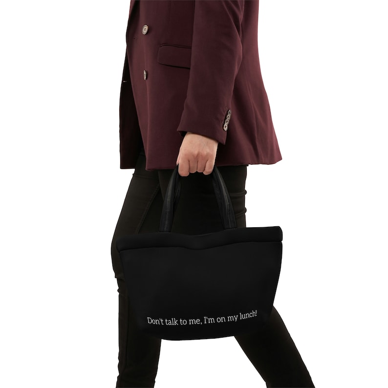Don't Talk To Me, I'm on Lunch, Pranzo al sacco l Pranzo al sacco l Regali per lei l Pranzo al sacco da lavoro l Snack bag l Minimalismo l Pranzo al sacco per la scuola l Donne immagine 5