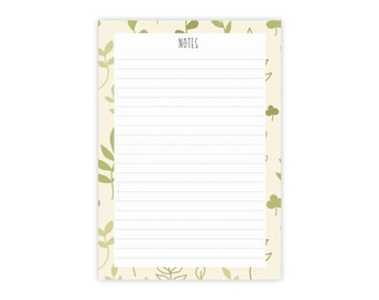 Leafy 6 x 4 w Post-it Notes, śliczne karteczki samoprzylepne, bloczek karteczek samoprzylepnych, karteczki samoprzylepne do planera, notatka do siebie, karteczki samoprzylepne, karteczki samoprzylepne, notatki terapeutyczne