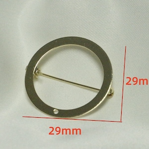 14k Real Gold Round Elastic Pin - Hollow Safety Lock Brooch Base - DIY Corsage Making - Brooch Tray, Corsage Accessories Supply - 4pcs