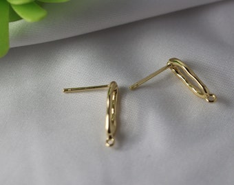 2pc+electroplated 14 gold earring pendant,hollow lip shaped pendant ear hook,brass earrings,needle shaped earrings,jewelry production supply