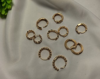 10pcs gold-plated ear hooks, 14k gold earrings,circular open and close earrings,DIY earring production,non allergic earrings, jewelry supply