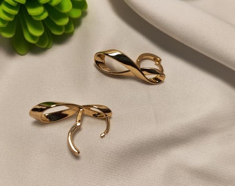 2pcs+gold-plated ear hooks, 14k gold earrings, infinite loop earrings, DIY earring production,non allergic earring connection,jewelry supply