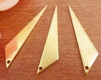 Original brass earring pendant,earring copper accessories,brass earring symbols,earring connectors,brass jewelry, triangular earrings,HT1001