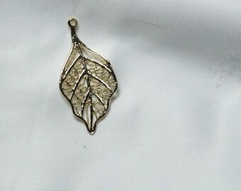 4pcs gold-plated copper 14k leaf earrings pendant-hollow rectangular jewelry pendant-diy earring making-accessories