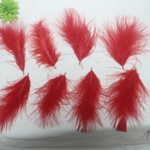 Red Feather Pendant, Real Feather 20 Pieces Earring Charms, Feather Jewelry Making, Feather Earrings With Hoops, Feather Supply Wholesale