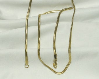 18k Gold Plated Snake Chain Necklace: 45cm DIY Jewelry Making