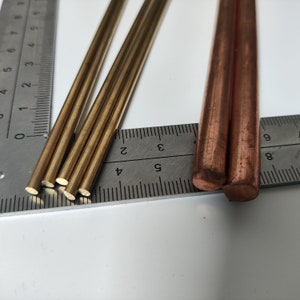 Rose Gold Raw Brass Rod Various Sizes Customized