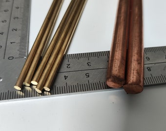 Rose Gold Raw Brass Rod Various Sizes Customized