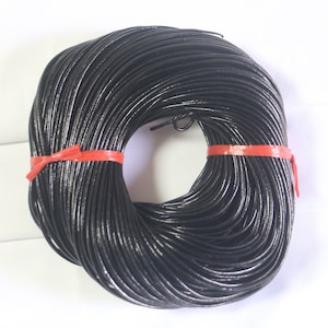 Cowhide rope braided rope necklace rope bracelet rope ankle chain connection rope black diameter 2mm