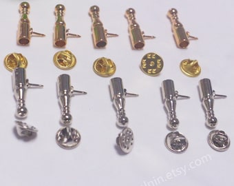 diy Brooch Metal (10pcs) Headwear Hollow Copper Hat Pin Lock Feather Brooch Metal Buckle Head