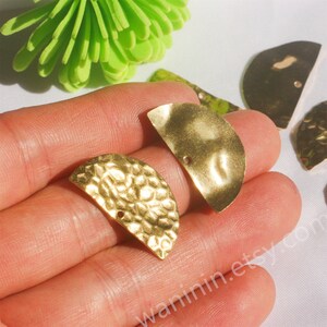 6pcs earrings accessories, jewelry pendants, brass, metal, alloy pendants, DIY accessoriessemicircular copper sheet