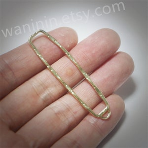 Gold Plated Zinc Alloy Rectangular Earring Charms (60mm*15mm)