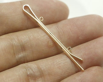Tie button cardigan shawl pin - universal pin - DIY corsage making material, 14k gold - DIY brooch clip with hanging ring - 4 pcs