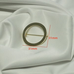 14k echt goud ronde elastische clip-holle veiligheidsslot broche base-diy corsage maken-broche maken accessoires-4st
