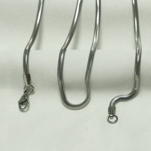 60cm*4mm-diy necklace making-flat snake platinum necklace accessories- -multifunctional snake bone chain-jewelry chain accessories
