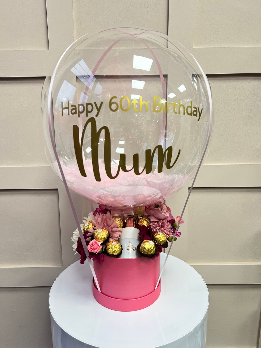 Happy Birthday Balloon X Flower Bouquet Customised Balloon / Etsy UK