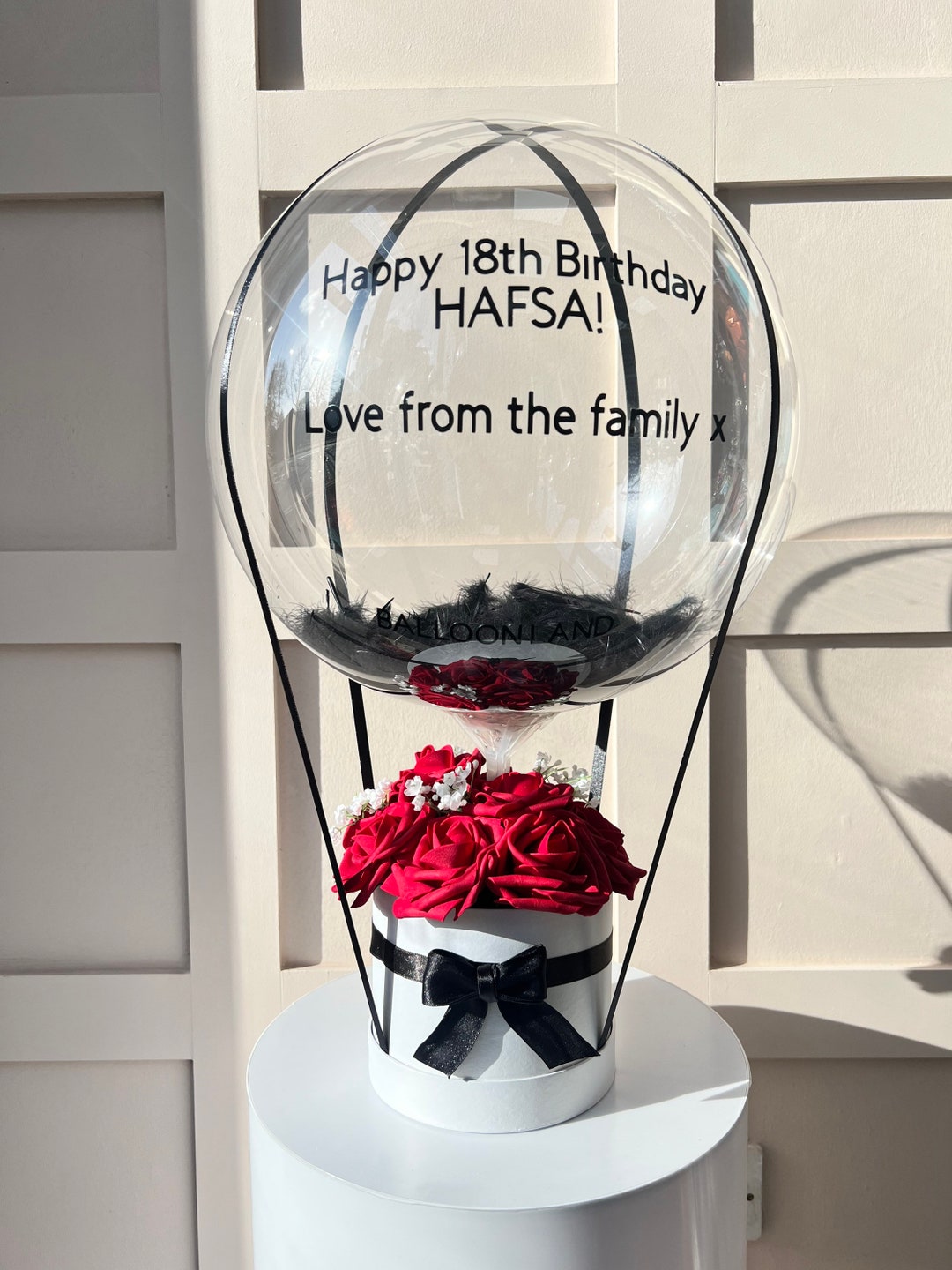 Happy Birthday Balloon X Flower Bouquet Customised Balloon / Etsy UK