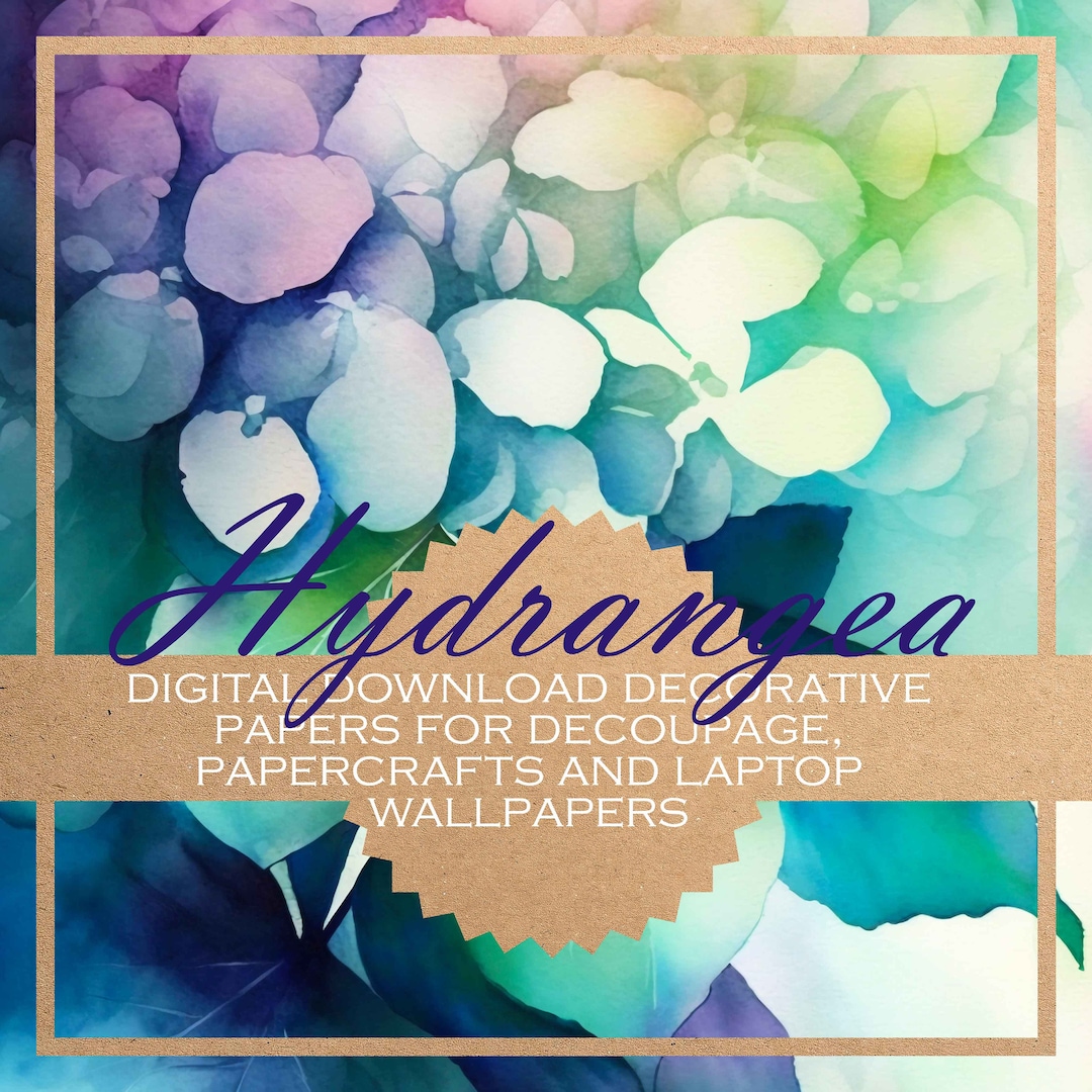 Hydrangea Decoupage Download DIGITAL PAPERS Suitable for All Kinds of Paper Crafts and Digital
