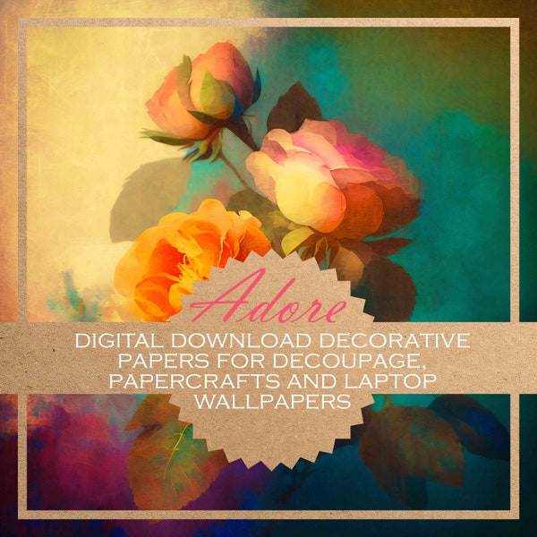 Decoupage Roses - Etsy