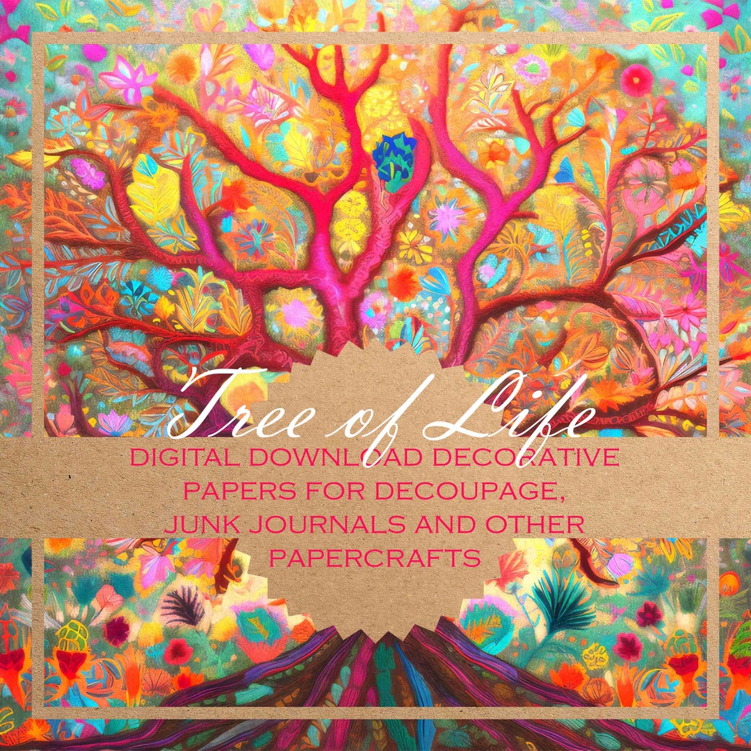 Tree of Life: Decoupage Paper/digital PAPERS for Download, Card-making ...