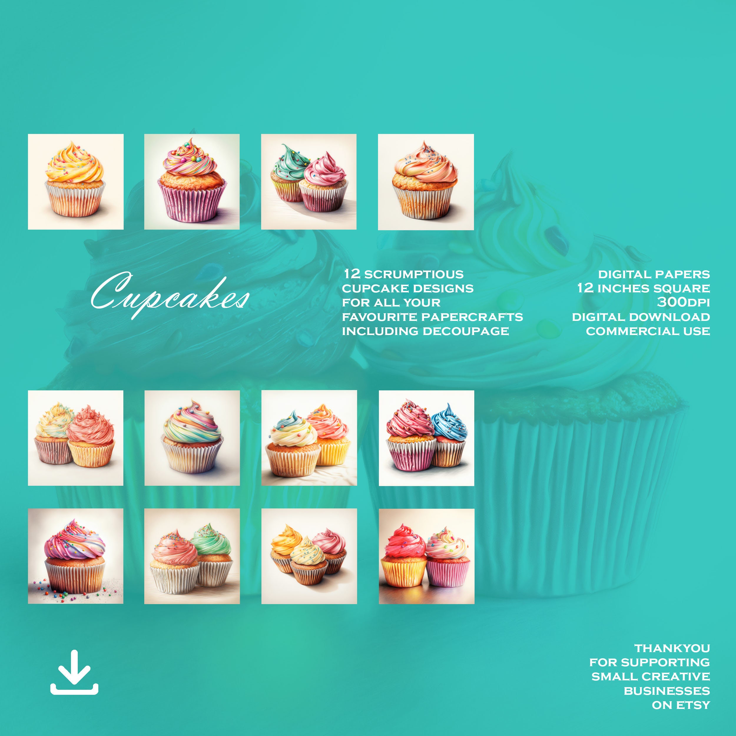 cupcakes-decoupage-paper-12x-yummy-designs-digital-papers-for-all