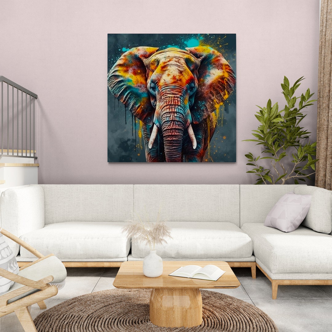 ELEPHANT STREET ART Animal Portrait, Wild Animals, Animals, Deco, Print