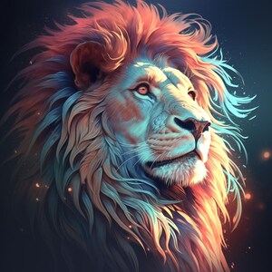 Löwe, wilde Tiere, Tiere, Straßenkunst, Gemälde, einzigartig, original, bildende Kunst, digitale Kunst, urban, zeitgenössische Kunst, Deko, Wandkunst,