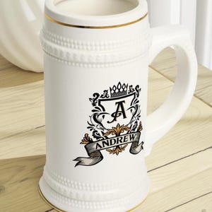 Personalized Beer Stein, Father&#39;s Day Gift, Custom Beer Stein, Unique Gift for Him, Gifts for Clubs, Monogrammed Beer Mug