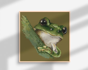 La Frog Cross Stitch Pattern (PDF)