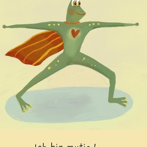 Heroes Children's Yoga Pictures with Affirmations Yogafrosch A4