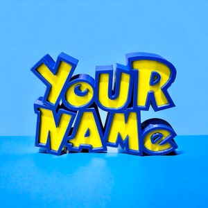 Personalized Pokemon-themed name 3D printed