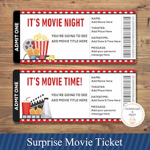Food & Drink Token Carnival Event Theme Tickets Movie Night Tokens  Downloadable Templates Set of 14 Admit One Ticket Gala Fair