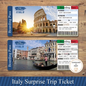 Surprise Ticket Rome Italy